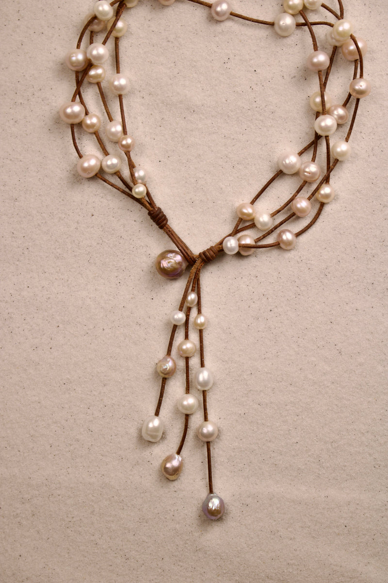 Music Necklace Four Strand Multi