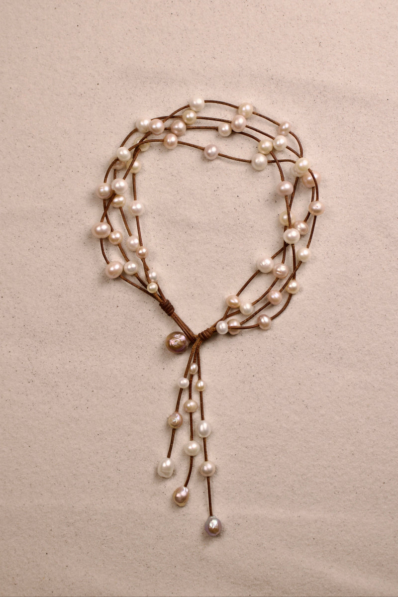 Music Necklace Four Strand Multi