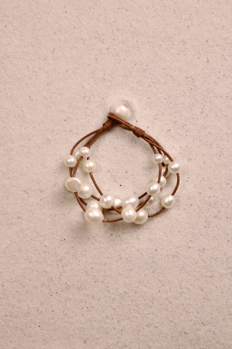 Music Bracelet Four Strand White