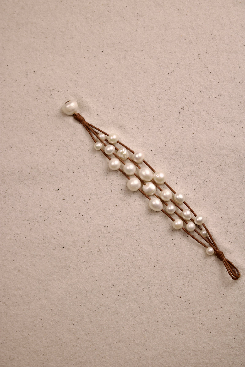Music Bracelet Four Strand White