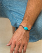 Tahitian & Turquoise Braided Bracelet