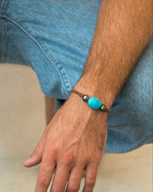 Tahitian & Turquoise Braided Bracelet