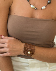 Caramel Aligator Cuff