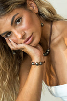 Tahitian Three Pearl Bracelet with Knots