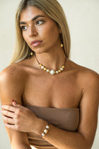 South Sea White & Gold Daisy Bracelet