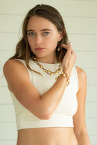 Music Necklace Two Strand Gold