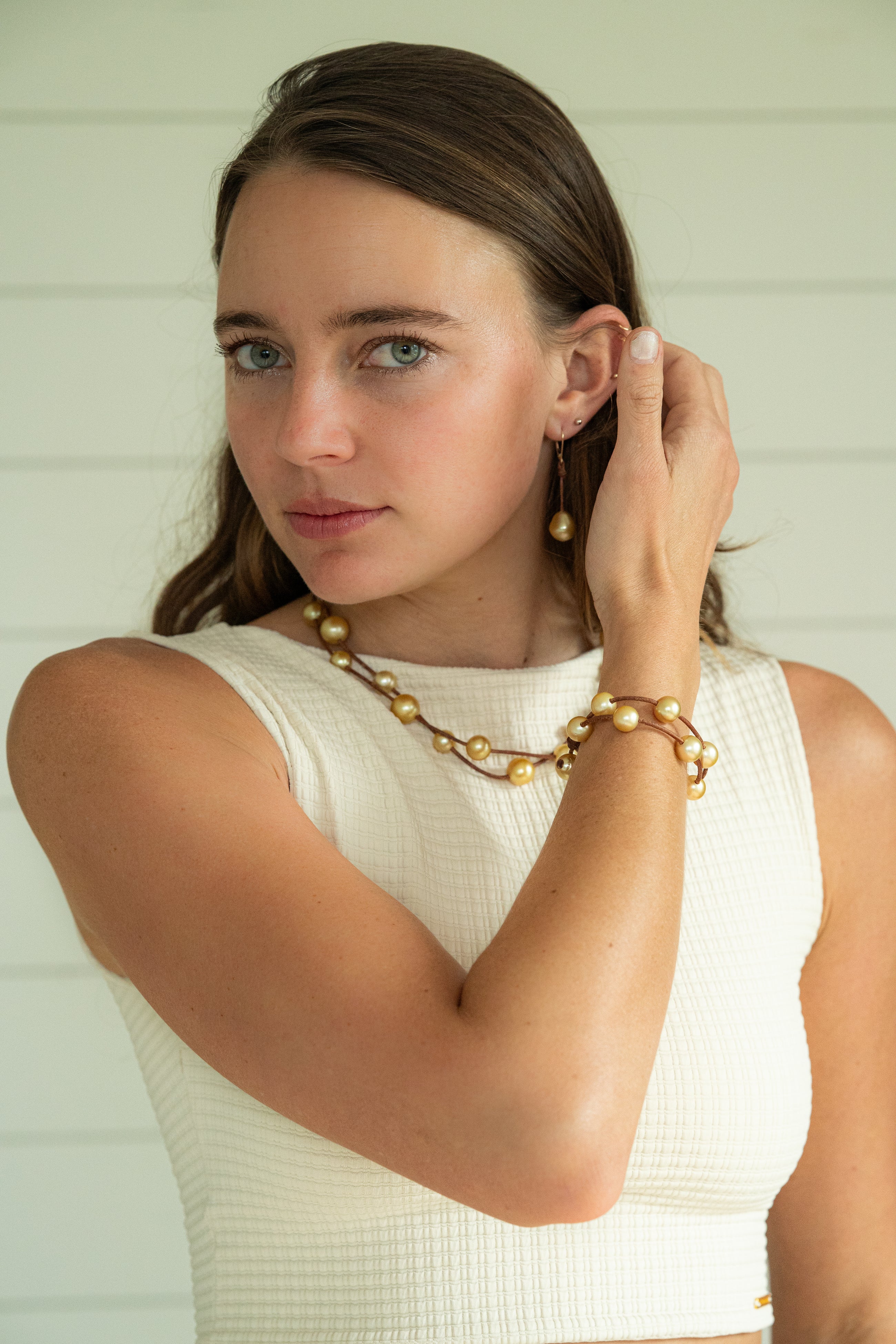 Music Bracelet Two Strand Gold