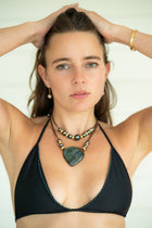 Black Tahitian & Gold Choker
