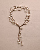 Music Necklace Four Strand White