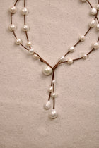 Music Necklace Two Strand White
