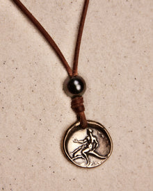Boy On Dolphin Coin Necklace