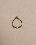South Sea Gold & White Daisy Bracelet