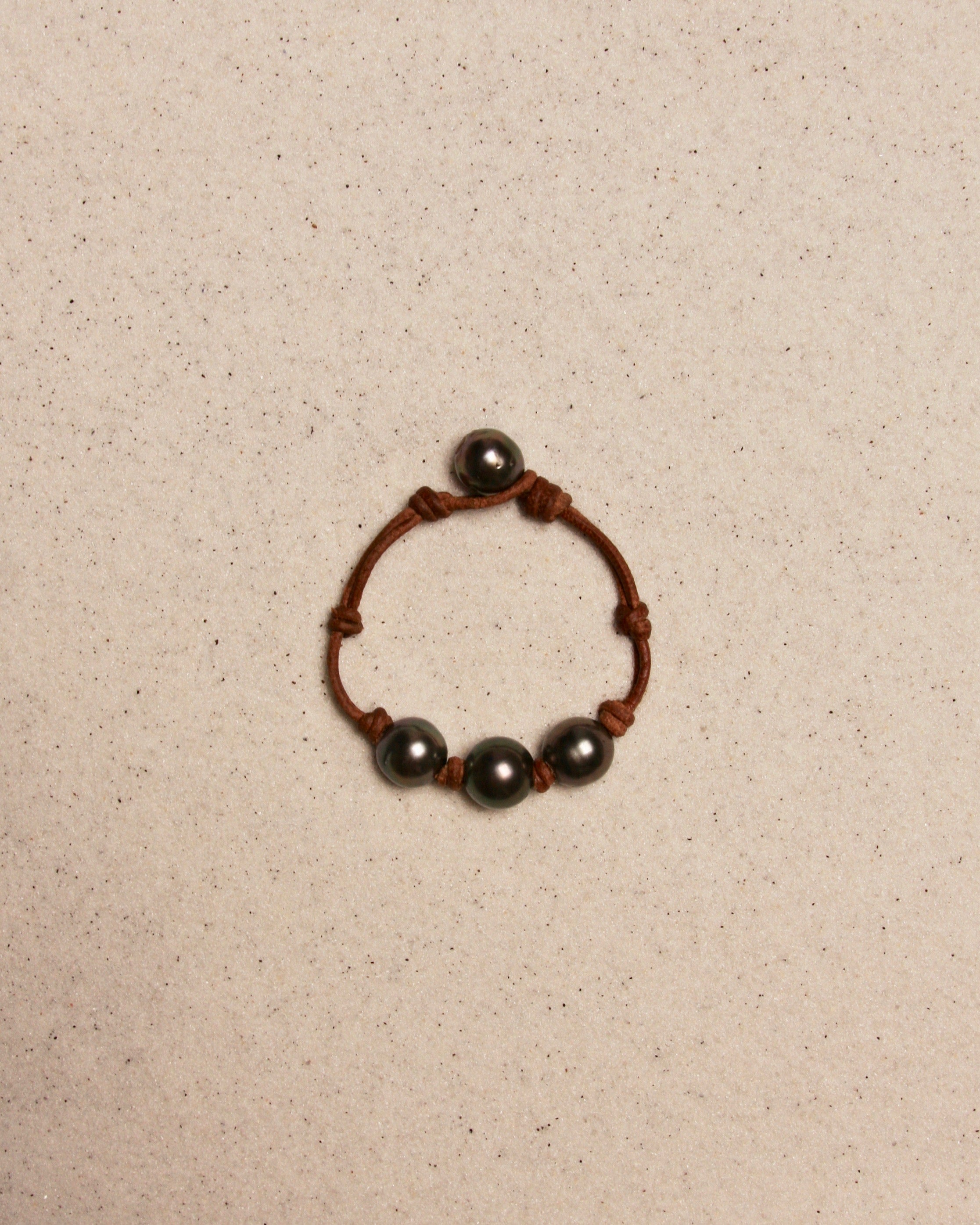 Tahitian Three Pearl Bracelet with Knots