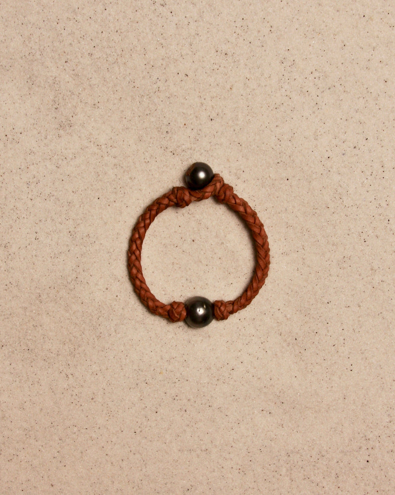 Black Tahitian Single  Braided Bracelet