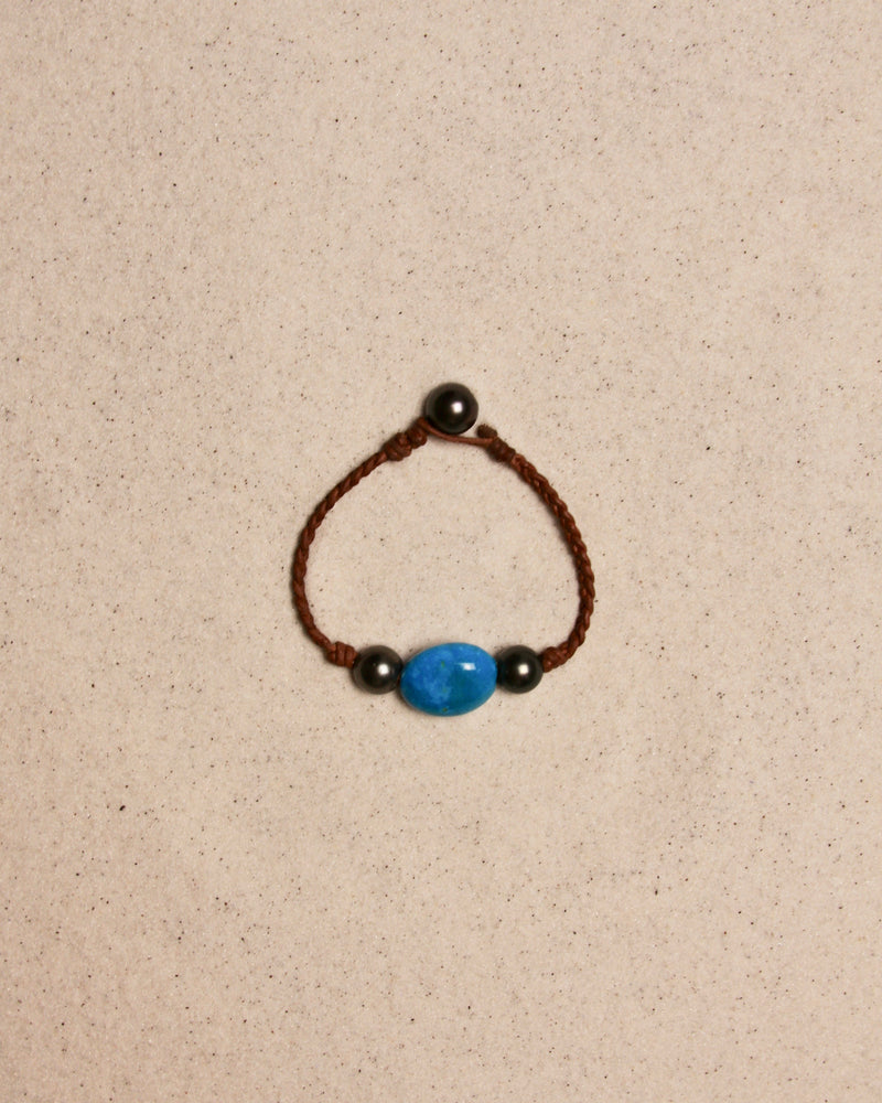 Tahitian & Turquoise Braided Bracelet