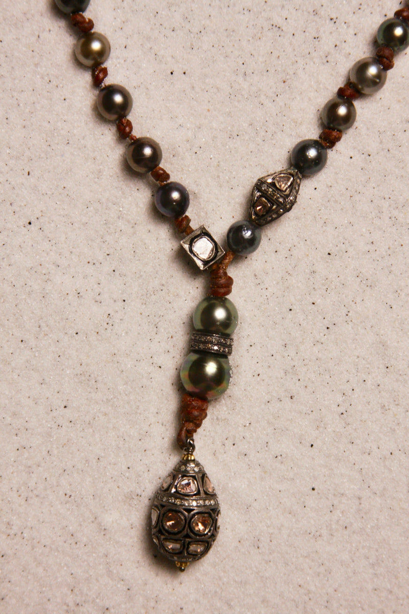 Black Tahitian & Pave Diamond Symphony