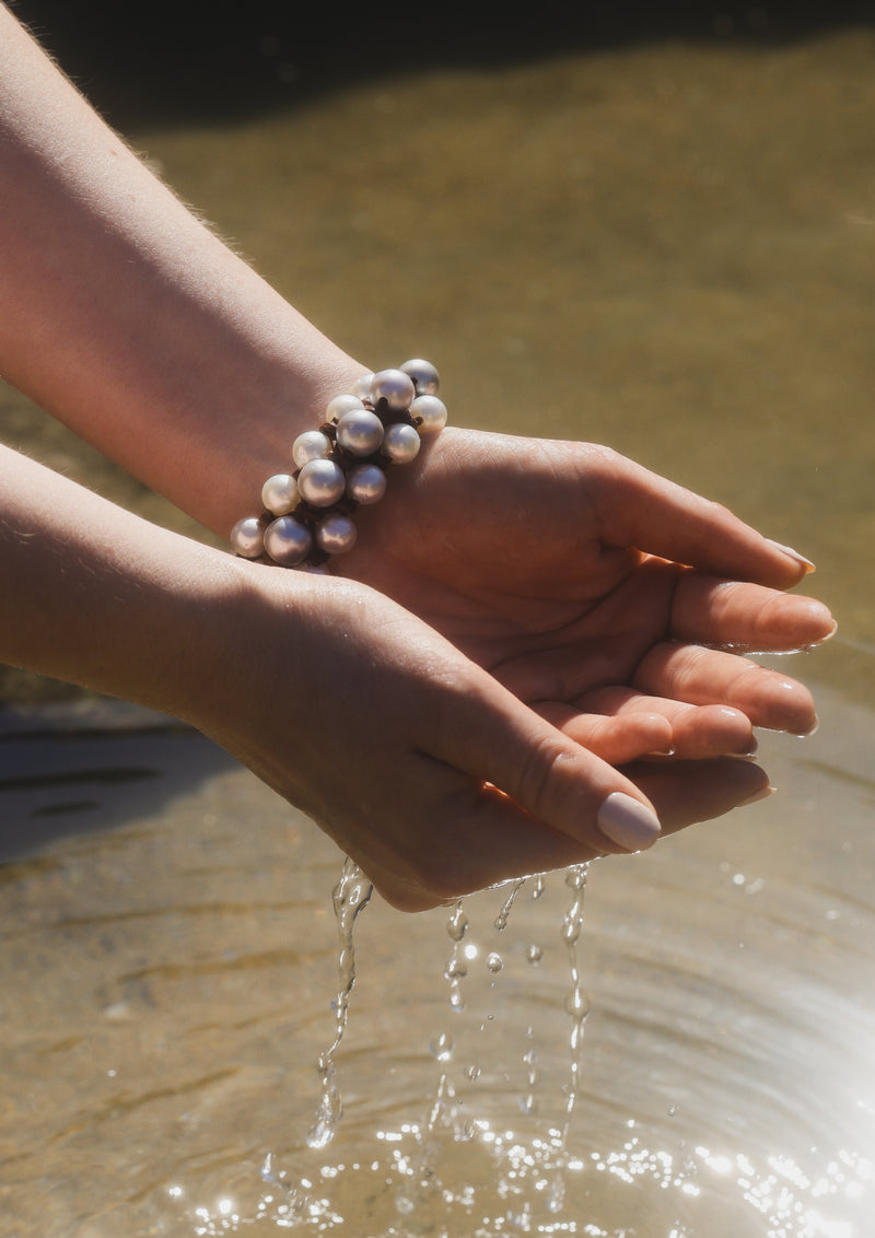 The Braided Beltway White & Platinum