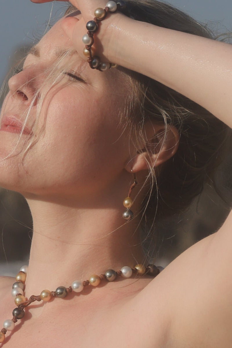 Cherries Earrings Gold & Black