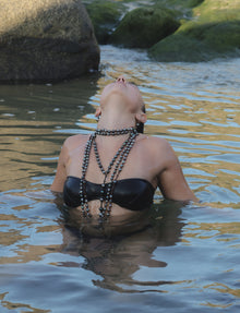 Black Tahitian Rosary With Cross