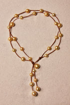 Music Necklace Two Strand Gold