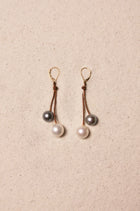 Cherries Earrings Platinum & White