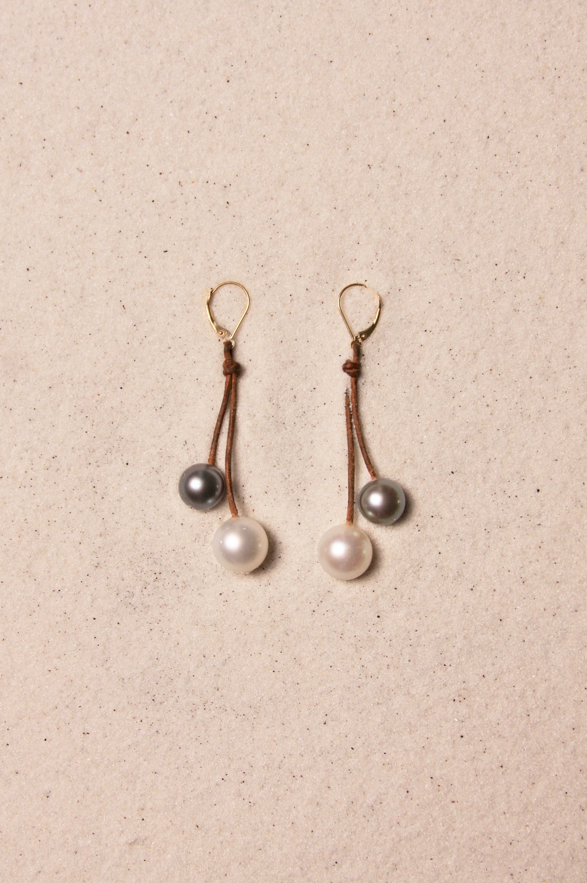 Cherries Earrings Platinum & White