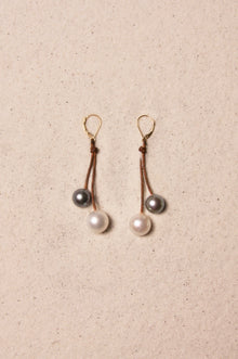 Cherries Earrings Platinum & White