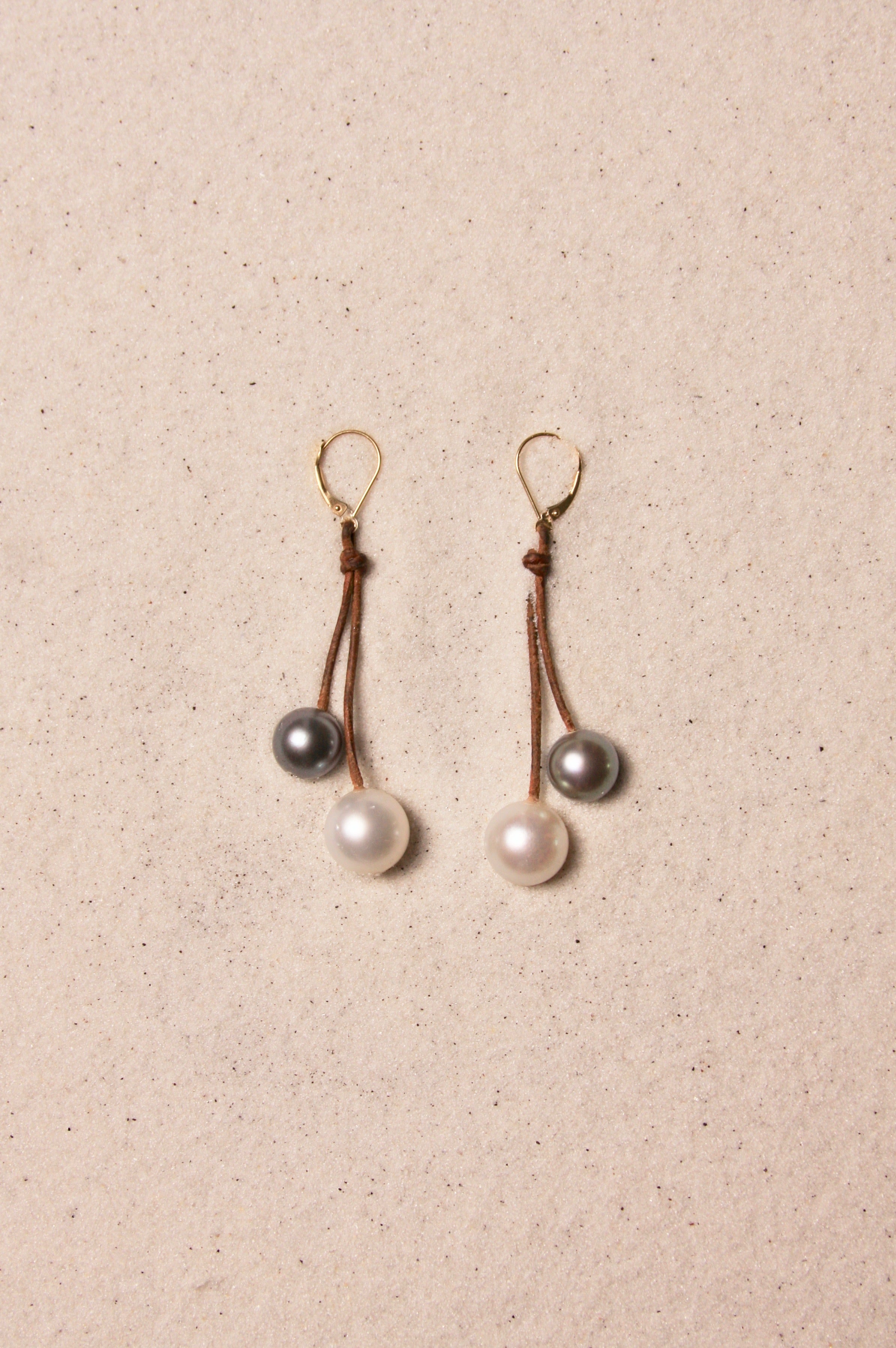 Cherries Earrings Platinum & White