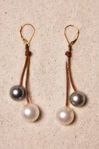 Cherries Earrings Platinum & White