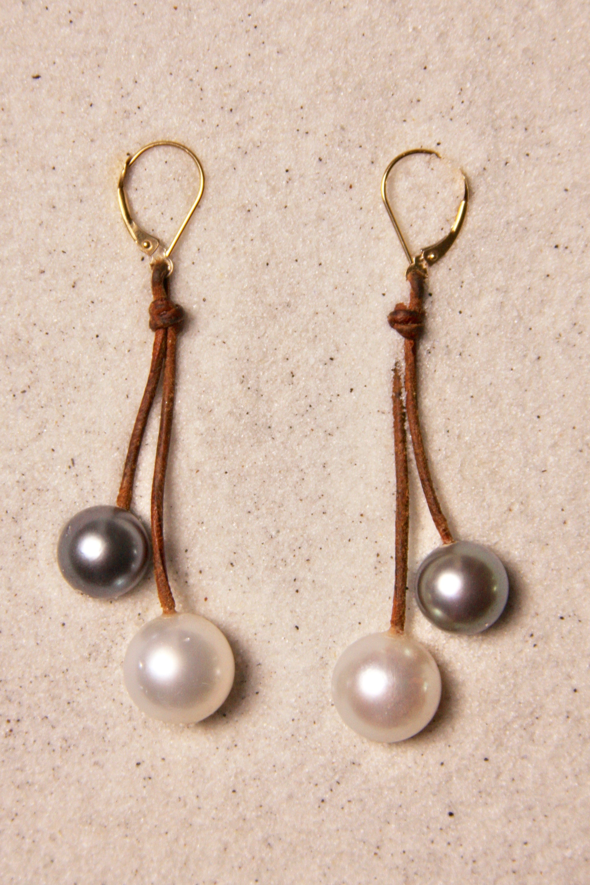 Cherries Earrings Platinum & White