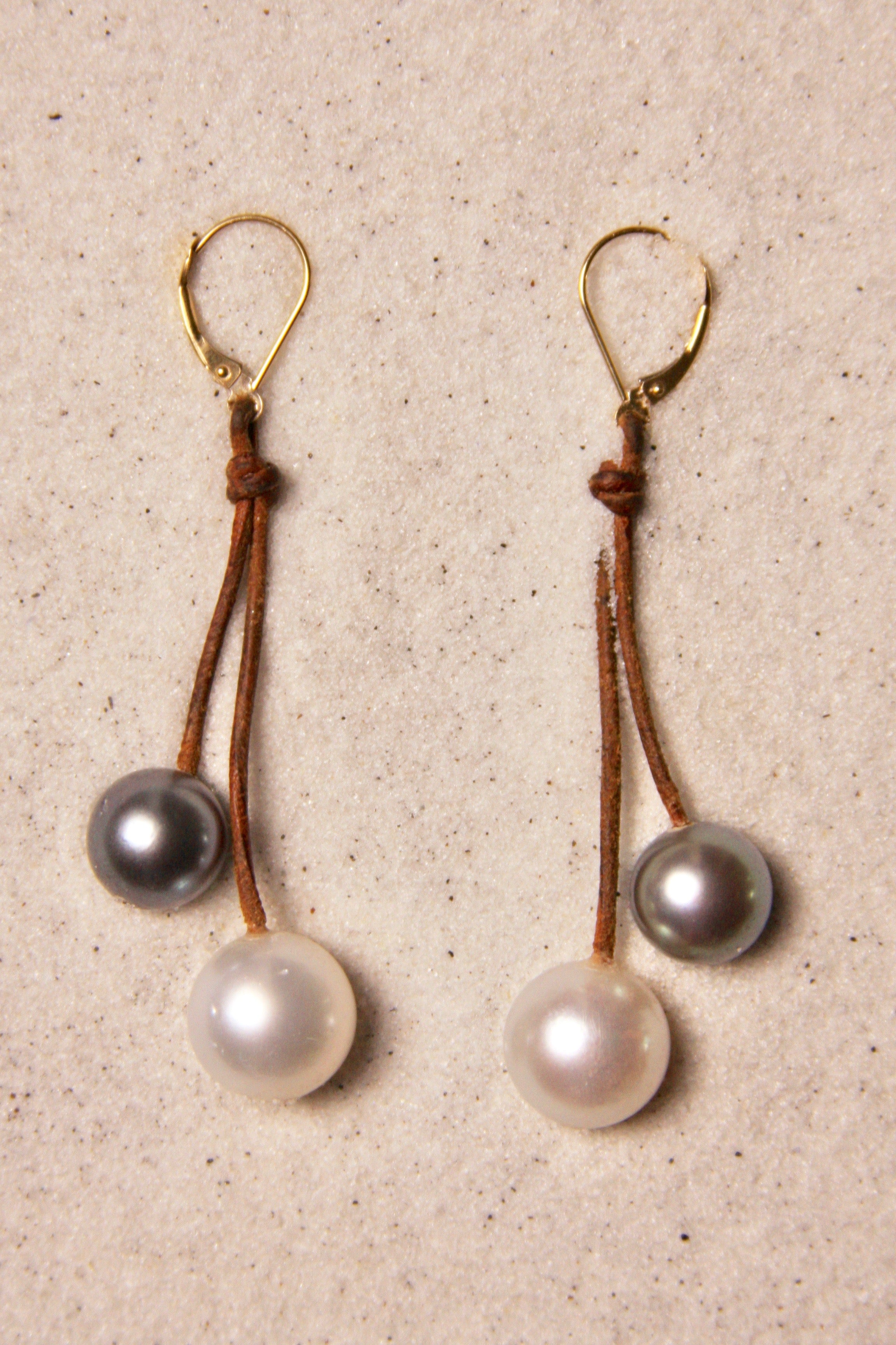 Cherries Earrings Platinum & White
