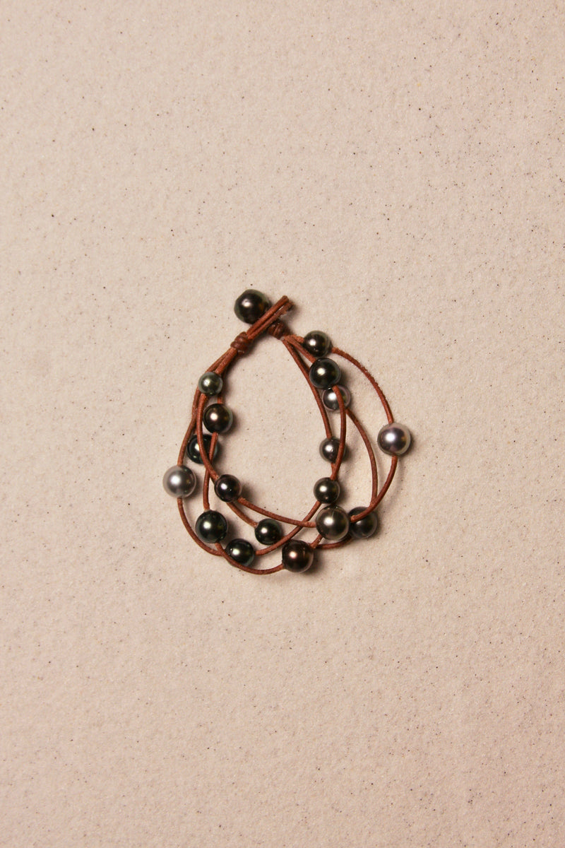 Music Bracelet Four Strand Black