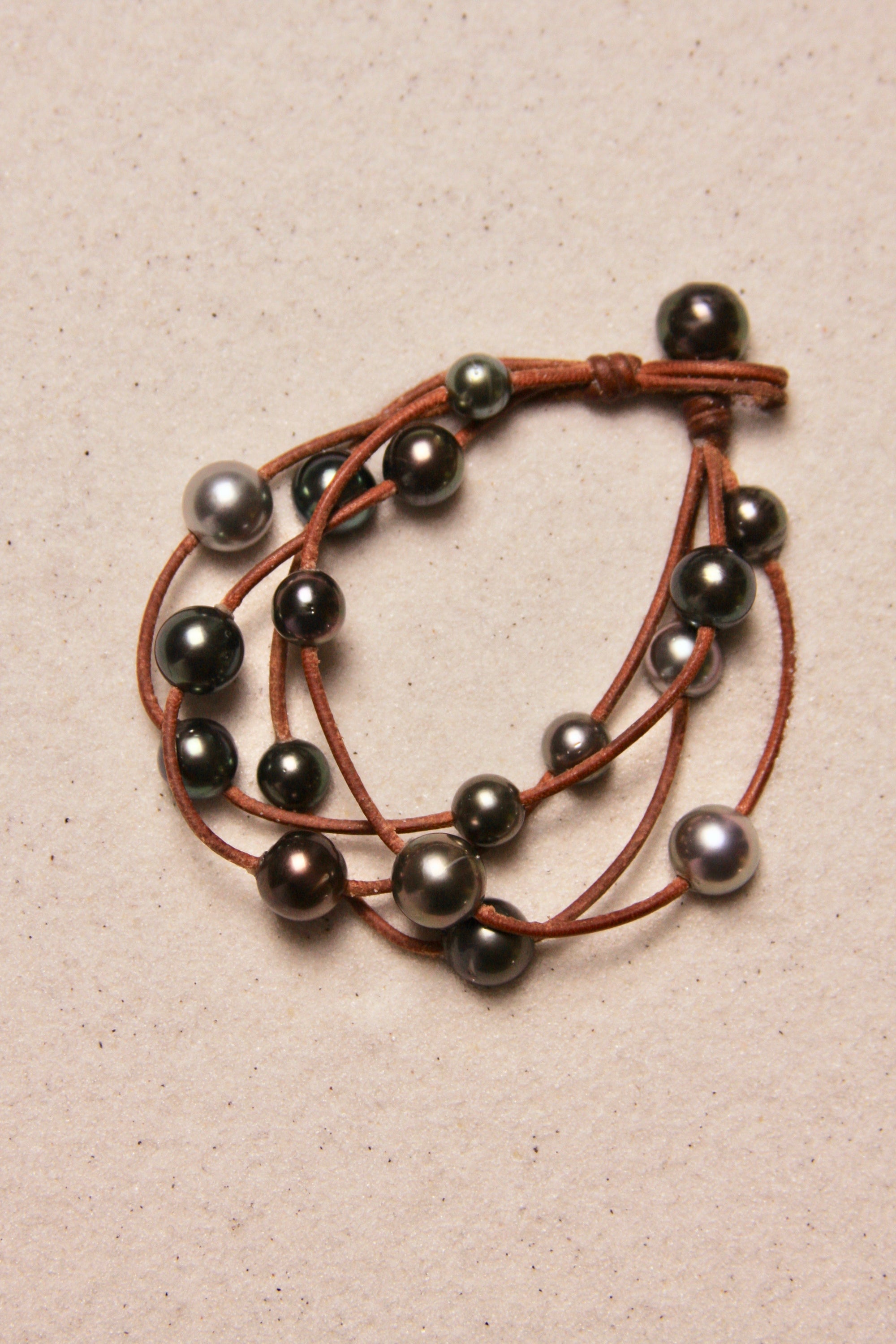 Music Bracelet Four Strand Black