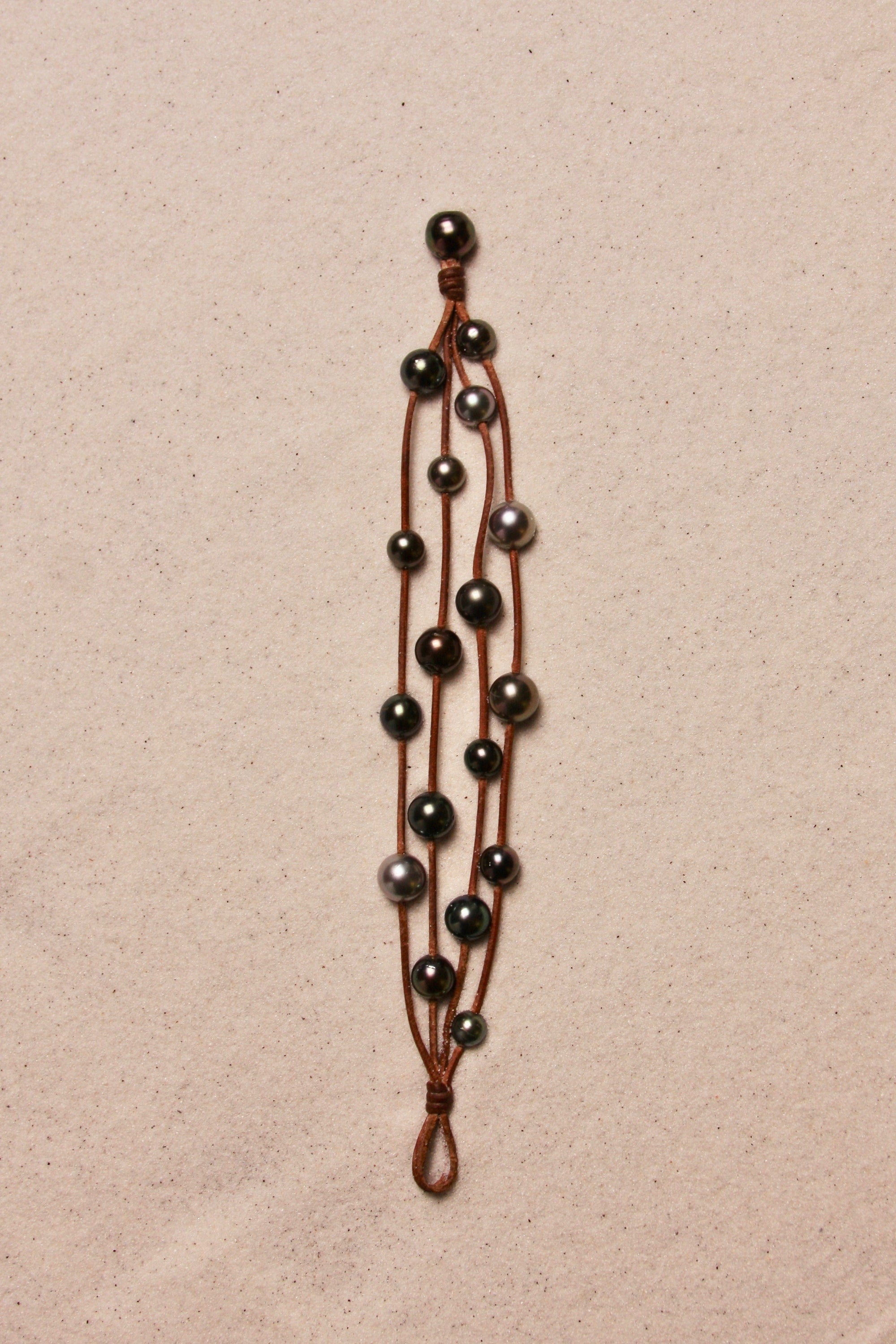 Music Bracelet Four Strand Black