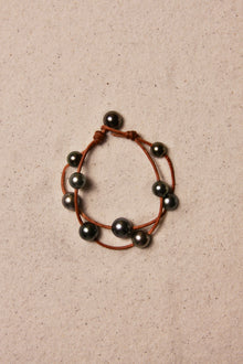 Music Bracelet Two Strand Black