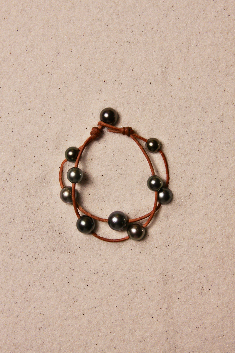 Music Bracelet Two Strand Black