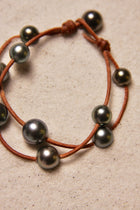 Music Bracelet Two Strand Black