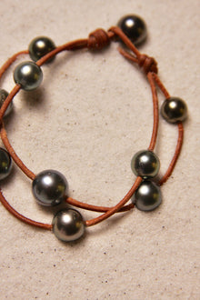 Music Bracelet Two Strand Black