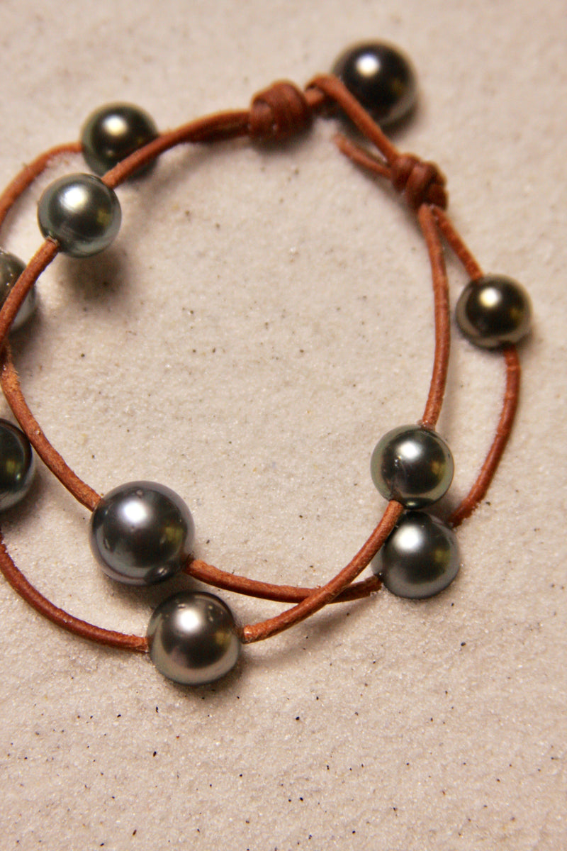 Music Bracelet Two Strand Black