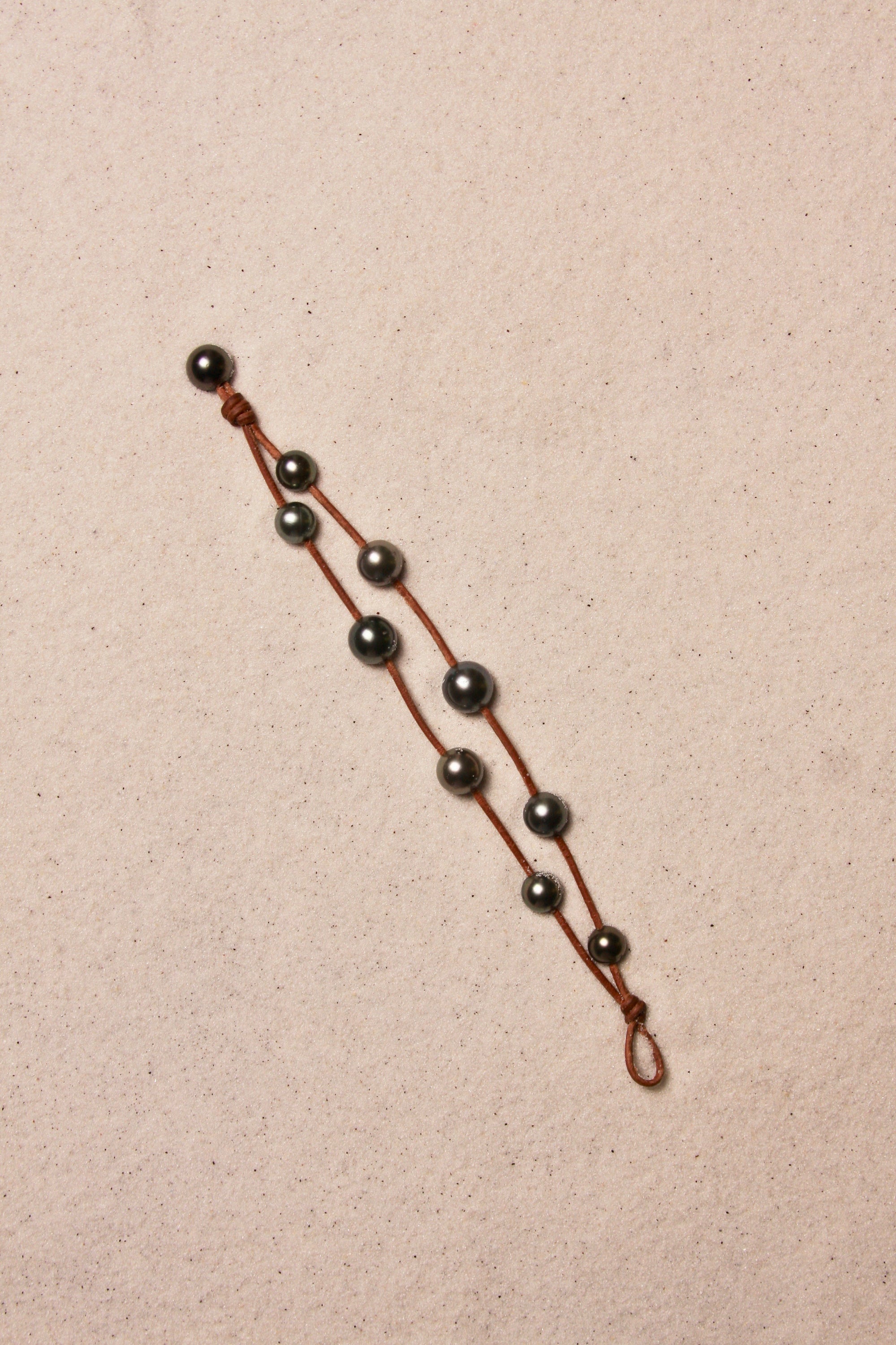 Music Bracelet Two Strand Black