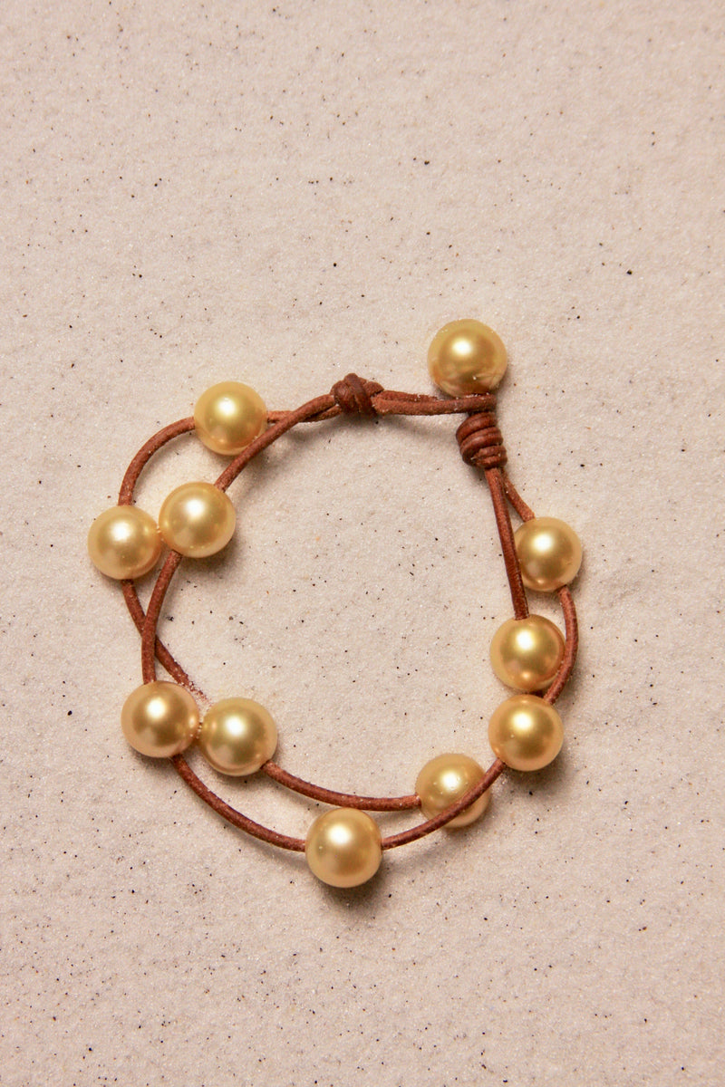 Music Bracelet Two Strand Gold