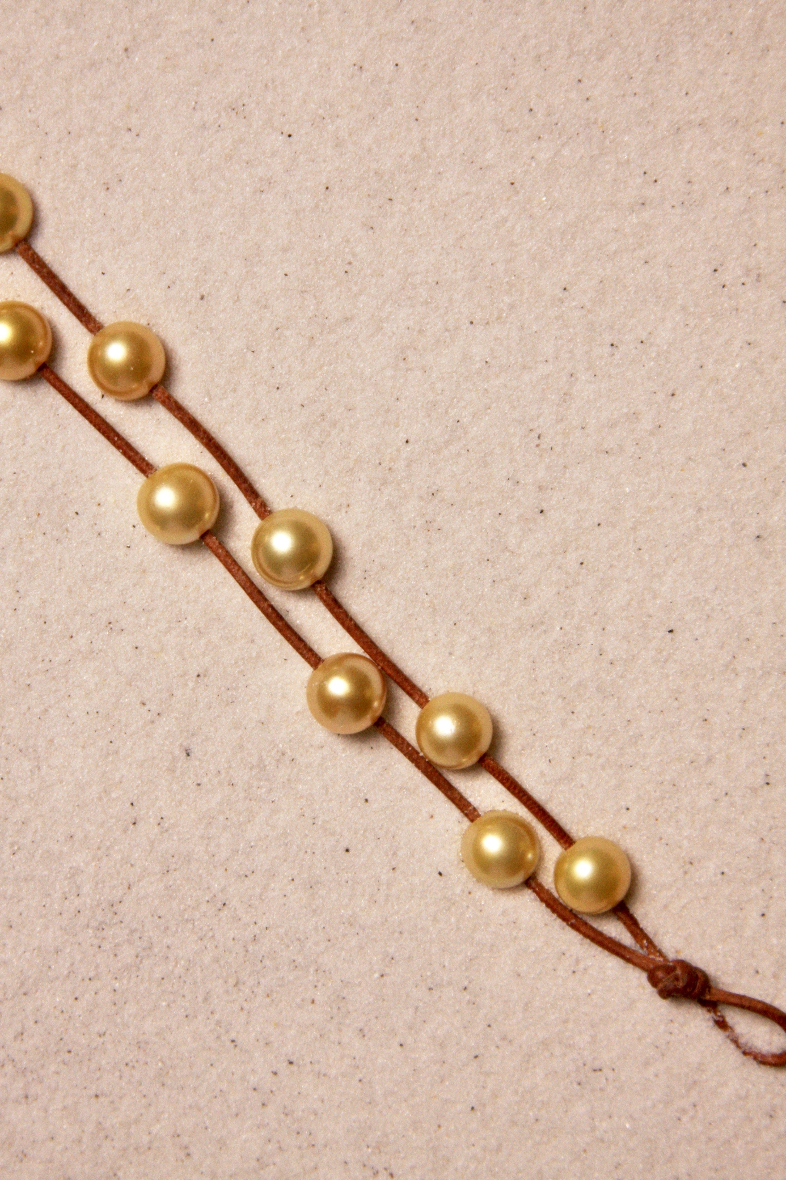 Music Bracelet Two Strand Gold