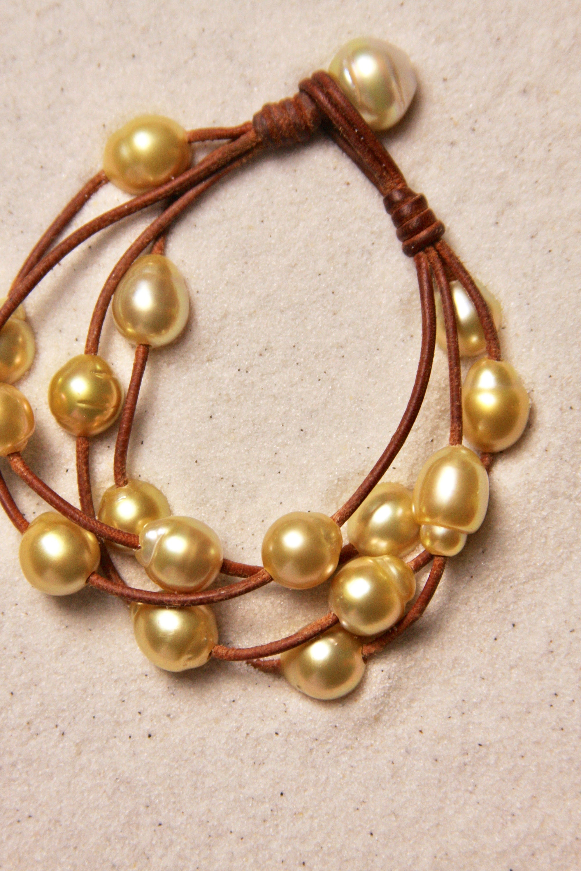 Music Bracelet Four Strand Gold