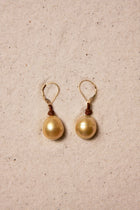 Gold South Sea Drop Earrings