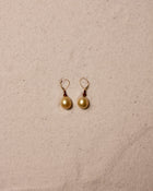 Gold South Sea Drop Earrings