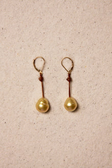Gold South Sea Drop Earrings