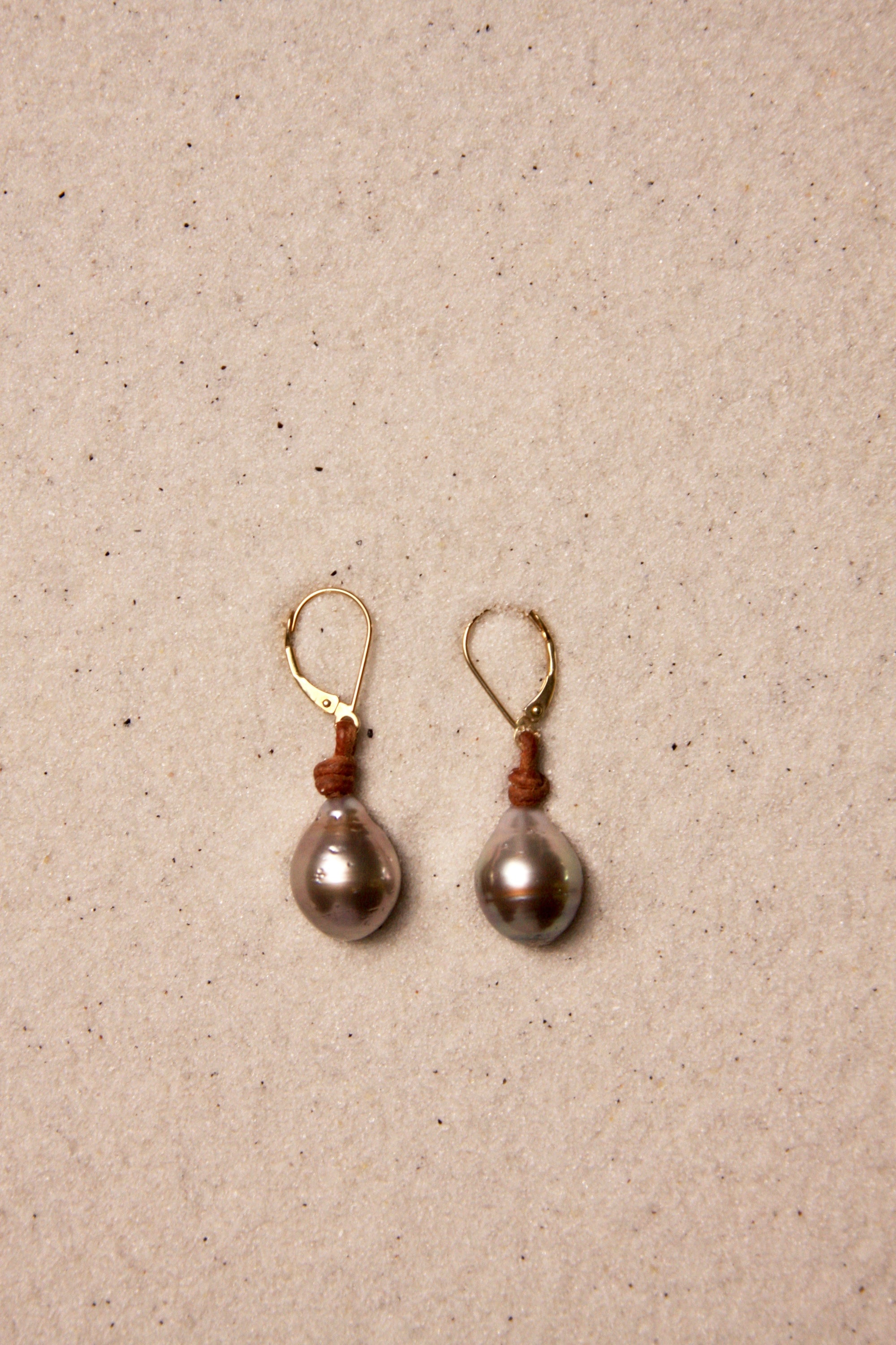 Black Tahitian Drop Earrings