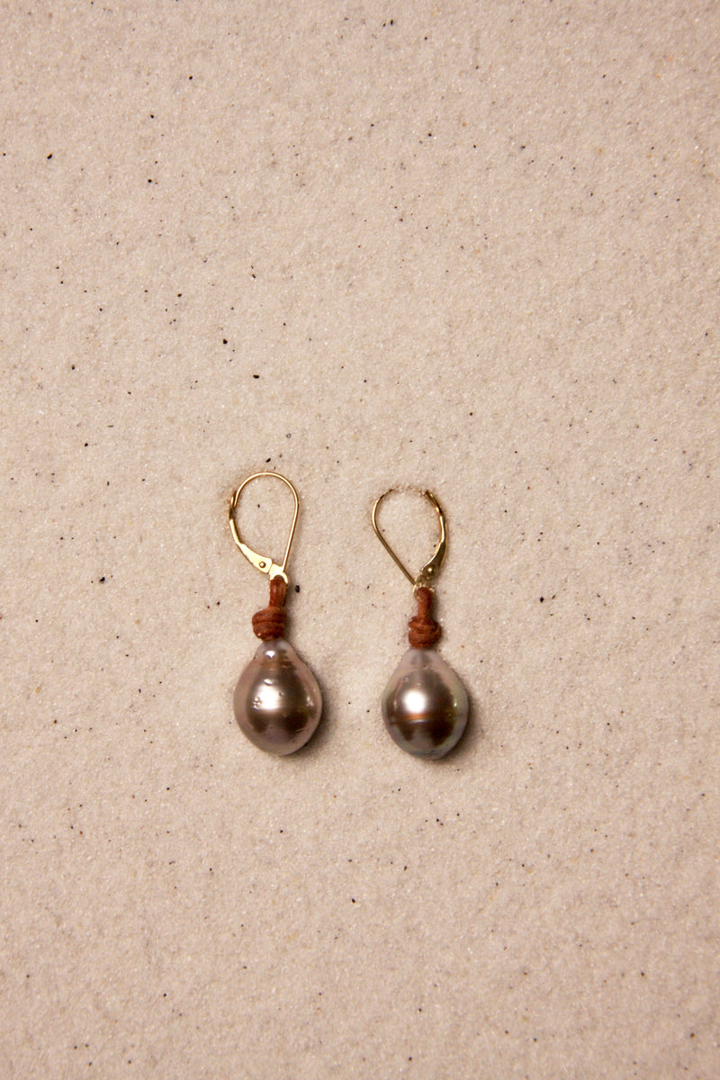 Black Tahitian Drop Earrings