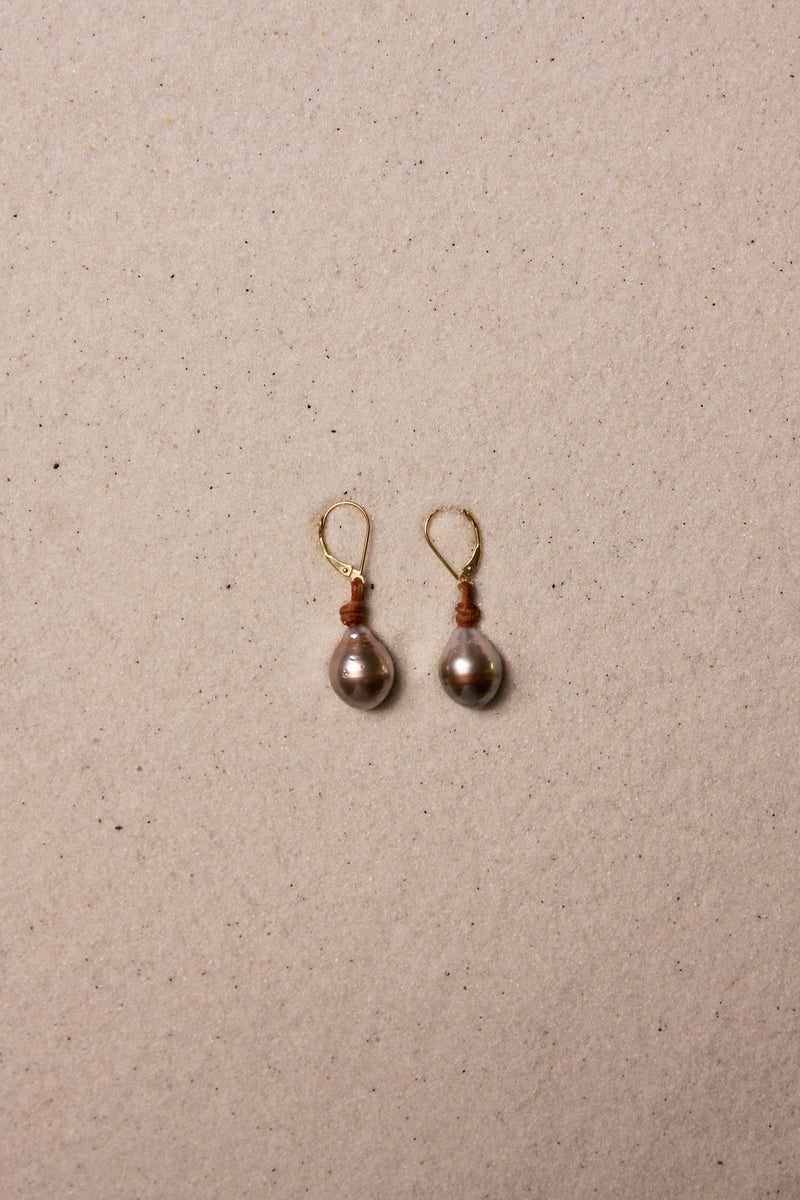 Black Tahitian Drop Earrings