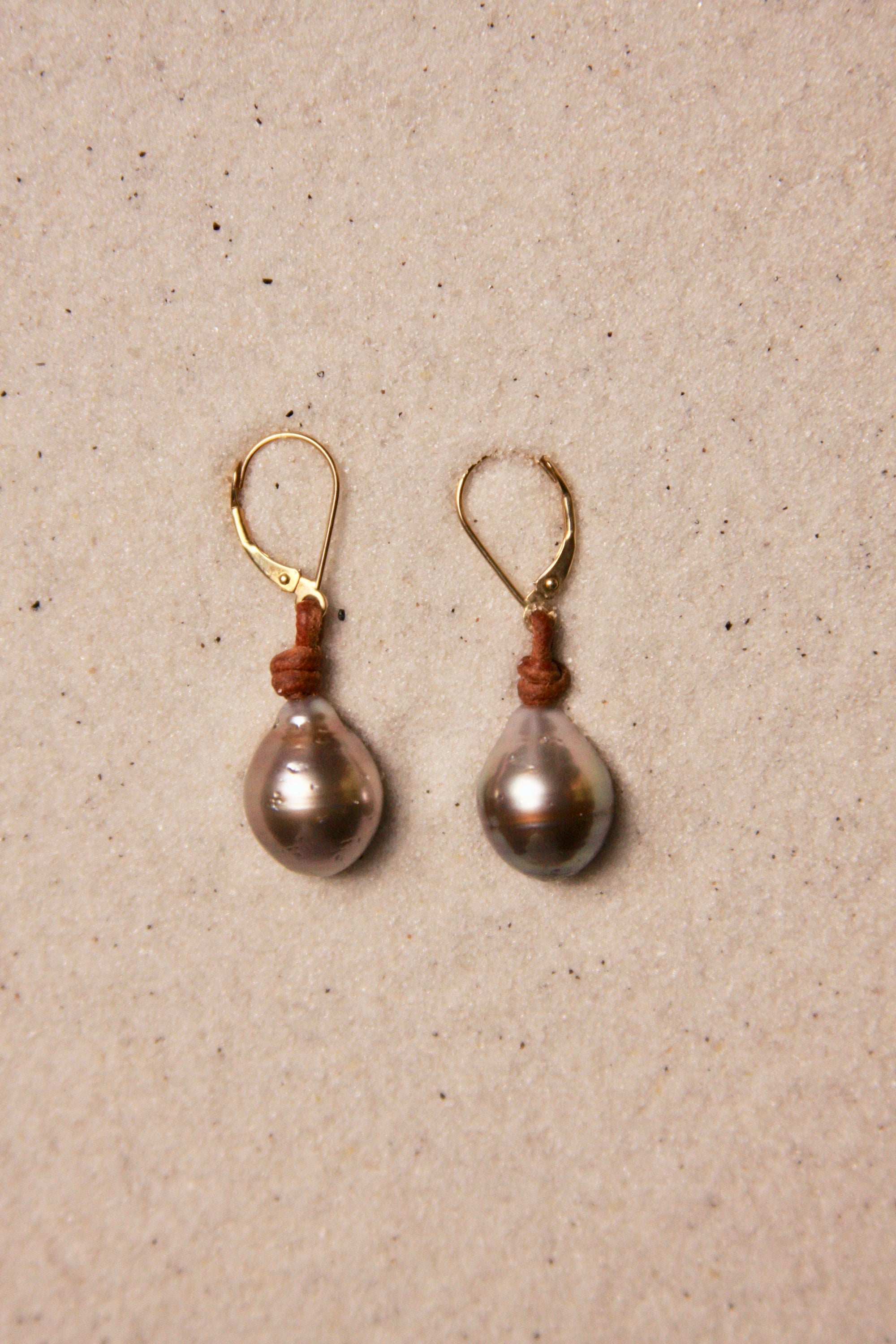 Black Tahitian Drop Earrings